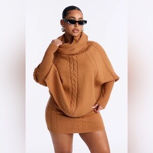 Bundle Me Up 3 Piece Sweater Skirt Set - Camel